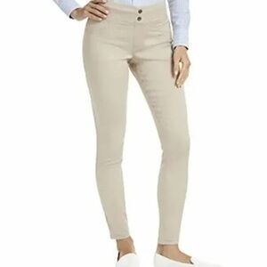 Women's NWT HUE Pebble Classic Smooth Denim Beige Leggings Sz. XXL